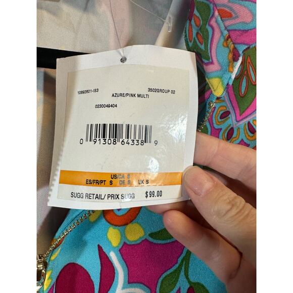 NEW Cappagallo Womens Size S Azure Hippie print Stretch Sleeveless Dress Zip D17 - Picture 3 of 7